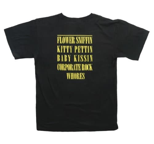 FEA Men's Nirvana Smiley Logo Double Sided T-Shirt, Black, X-Large