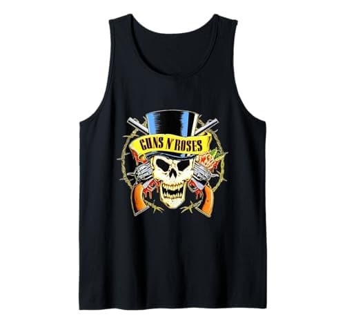 Guns N' Roses Official Top Hat Skull Tank Top