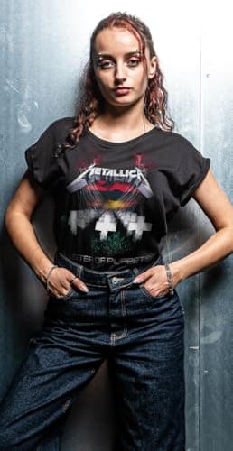 Metallica T Shirt Master of Puppets Album Tracks Official Mens Black Size XL