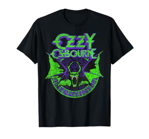 Ozzy Osbourne Bat Circle Neon V2 T-Shirt