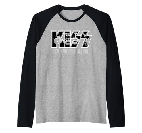 KISS - All Nite Raglan Baseball Tee