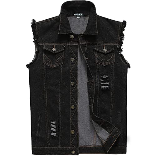 NASKY Ripped Denim Vest Review – 80s Punk Rock Fit Test