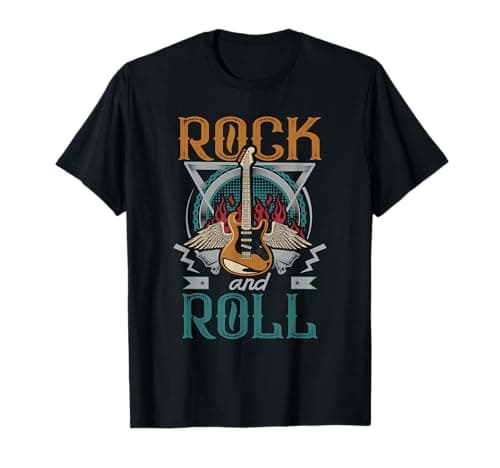 Camiseta Vintage Rock 80s con Diseño de Guitarra - Análisis Completo