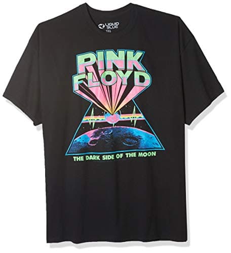 Pink Floyd Dark Side of the Moon Blacklight Print T-shirt, Black, Medium