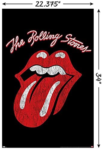 Rolling Stones - Classic Logo Wall Poster, 34L" x 22.4W", Unframed Version