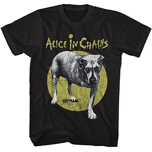American Classics Alice in Chains Self Titled Album Cover Mens Short Sleeve T Shirts 90s Music Graphic Tees Black