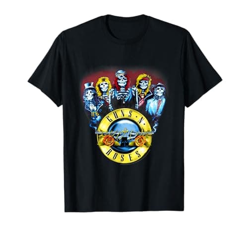 Guns N' Roses Official Skeletons & Bullets T-Shirt Small