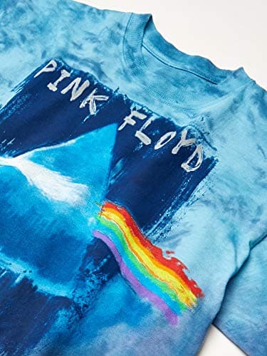 Liquid Blue Unisex Adult Pink Floyd Spiral Dark Side Short Sleeve T-Shirt, Tie Dye, X-Large US