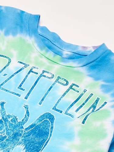 Liquid Blue unisex adult Led Zeppelin Ramble on Swan Song Tee T Shirt, Tie Dye, Medium US