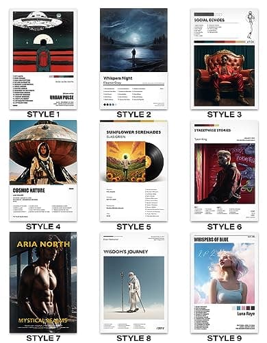 Aozomo Custom Album Cover Poster - Personalized Wall Art Print for Home Decor, Unique Gift Idea for Family & Friends, Customizable Music Album Artwork