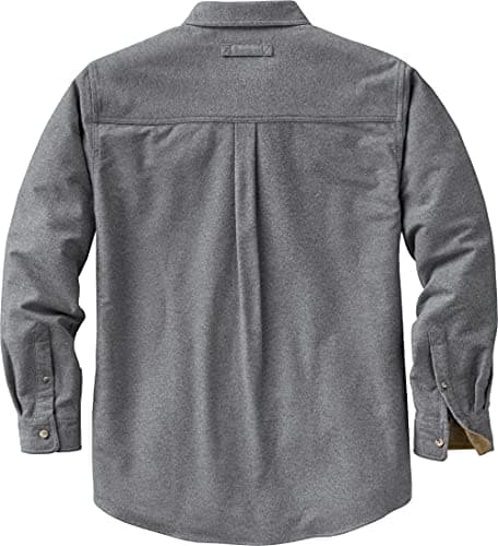 Legendary Whitetails Mens Long Sleeve Button Down 100% Cotton Flannel Shirt, Charcoal Heather, XX-Large