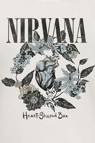 Nirvana T Shirt Heart Shape Box Band Logo Official Mens White Size S