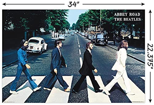 Trends International Beatles-Abbey Road Wall Poster, 22.375" x 34", Unframed Version, Bedroom