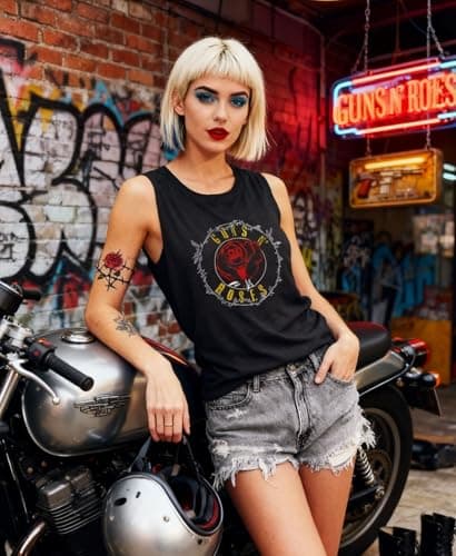 VKEGNIO Roses Skull Graphic Tank Tops Vest for Womens Skeletons Funny Sleeveless Shirt Summer Letter Print Casual Vest (Large, Grey)