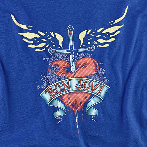 Bon Jovi Daggered Unisex Adult T-Shirt, Royal, Small