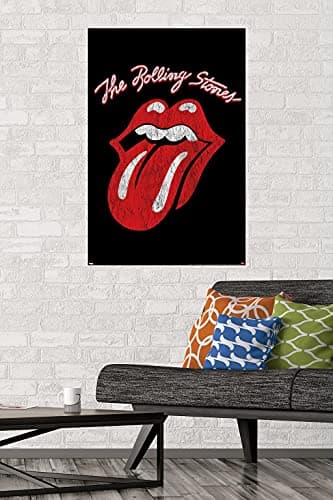 Rolling Stones - Classic Logo Wall Poster, 34L" x 22.4W", Unframed Version
