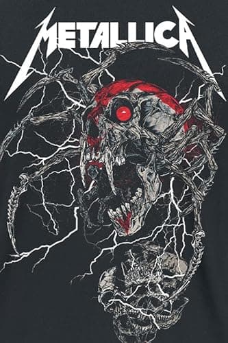 Metallica T Shirt Spider Dead Band Logo Official Mens Black Size XL