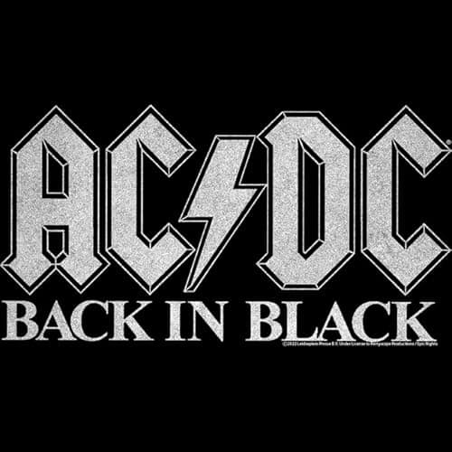 American Classics ACDC 1973 Heavy Metal Rock Band Music Group Back in Black Ladies Muscle Tank Top - Large