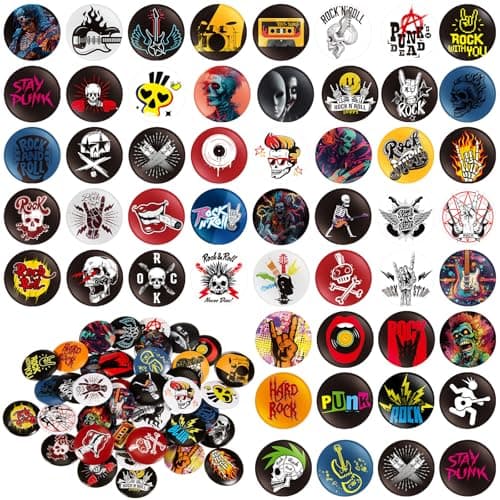 Kigeli Punk Button Pins Review – 50pcs Emo Band Badges for Backpacks