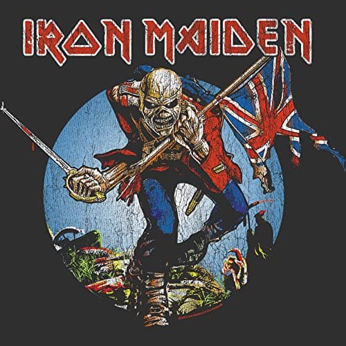 Iron Maiden T Shirt Trooper Album Cover Mens Short Sleeve T Shirts Classic Rock Vintage Style Graphic Tee Smoke